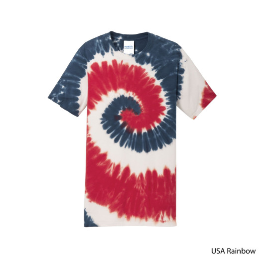 Promotional Mens Tie-Dye Shirts USA Rainbow